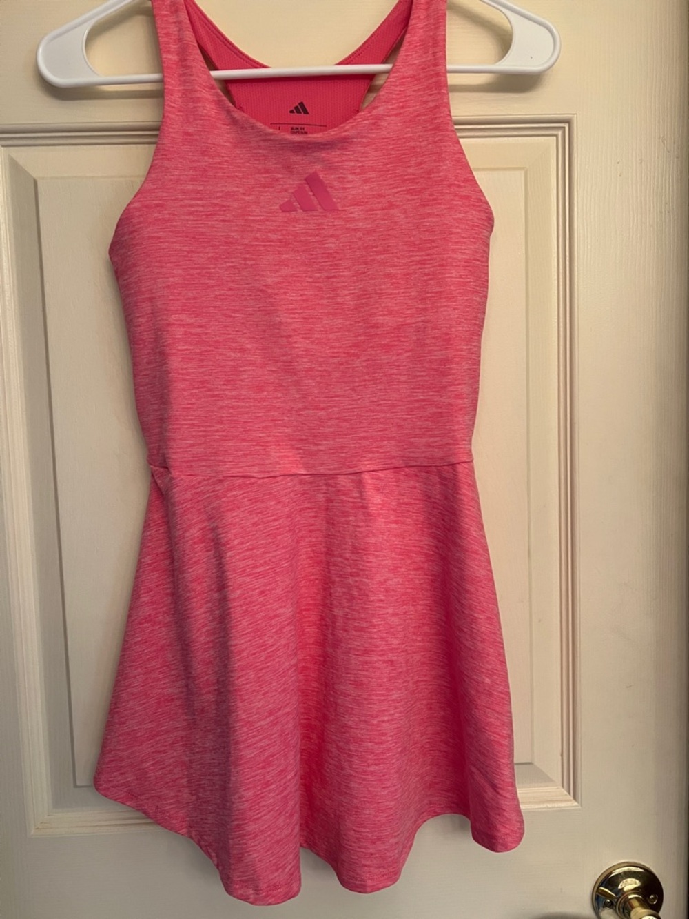 adidas Girls' Heather Pink Racerback Skater Dress EUC